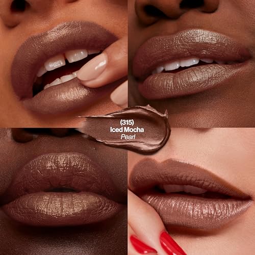 REVLON Super Lustrous Lipstick, Creamy Formula For Soft, Fuller-Looking Lips, Moisturized Feel, 315 Iced Mocha, 0.15 oz (Pack of 2)