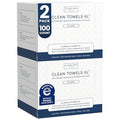 Clean Skin Club Clean Towels XL¢ç, 100% USDA Biobased Face Towel, Disposable Face Towelette, Eczema Association Accepted, Makeup Remover Dry Wipes, Ultra Soft, 50 ct per pack, 2 Packs, 100 Ct Total