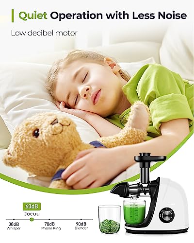Slow Masticating Juicer Machine with 2-Speed & Quiet Motor - Easy to Clean