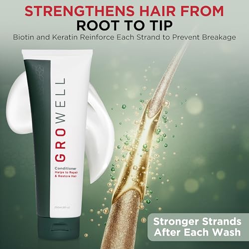 GroWell Hair Repair Conditioner with Biotin & Keratin - Natural / 8 Fl Oz
