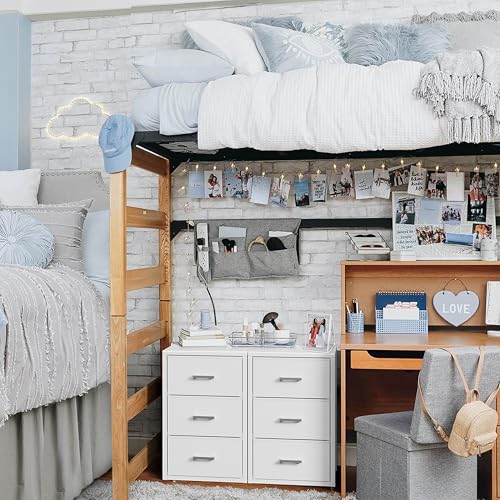 BOLUO White Fabric 3-Drawer Closet Organizer Set, 11.4 x 15.4 x 23 inches – Pack of 2