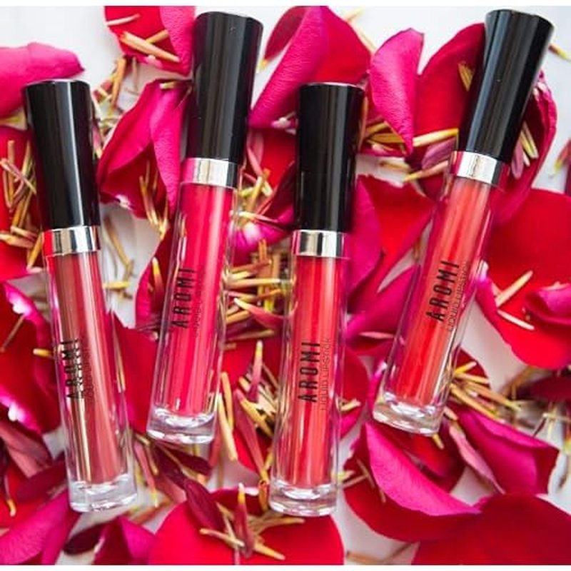 Aromi Matte Liquid Lipstick Bundle | Long-Lasting Lip Colors for Women, Magenta, Bright, True, Dark Red (Red Liquid Lipstick Bundle) | Matte Finish, Four Red Shades, Vegan, Cruelty-free, Long-Lasting