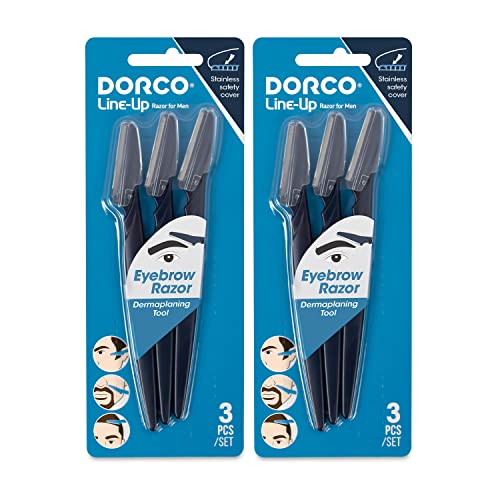 DORCO Line-Up Razor for Men - Ultimate Grooming Tool for Mustache & Beard (2 Pack)