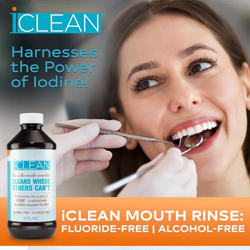 iCLEAN Molecular Iodine Mouth Rinse 8 Fl Oz, Alcohol & Fluoride Free, Variation 1