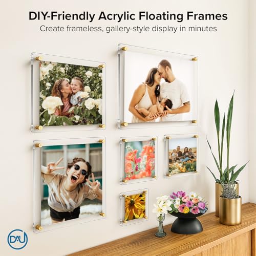 Gold Standoffs for 18x24 Inch Acrylic Floating Frame - Single Wall Mount