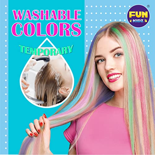 Kids Hair Braiding Kit with Colorful Chalk and Beads - Fun & Washable Hair Styling Set for Girls 8-12
