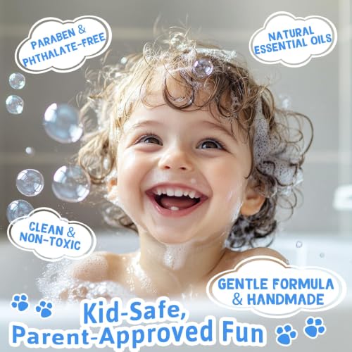 Kids Bath Bombs with Surprise Puppy & Cat Toys - Safe Gift Set, 24 Pack