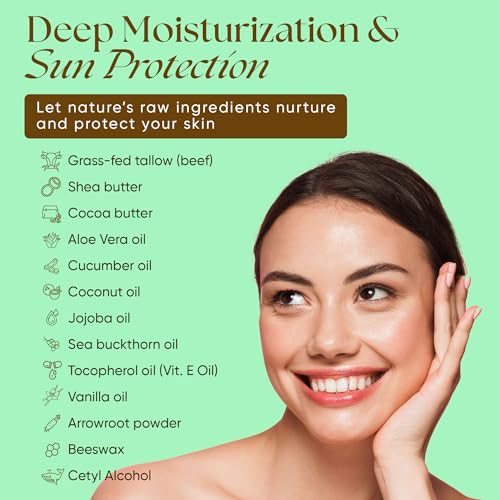 After Sun Skin Repair Cream with Grass-Fed Beef Tallow & Aloe Vera - 4 fl oz