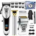 Professional Hair Clippers for Men, Hair Clippers & Hair Trimmer & Mens Beard Trimmer, Cordless Hair Clipper with LCD Display Barber Kit for Men Father