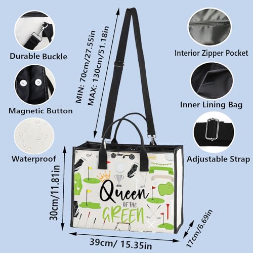 WZMPA Golf Queen Survival Kit Golf Player Gifts Queen of the Green Golf Zipper Bag Golfing Travel Accessories