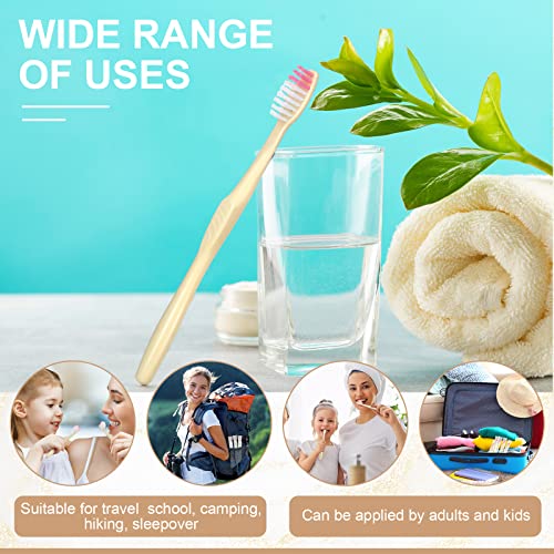 Tanlade 800 Pcs Disposable Soft Bristle Travel Toothbrushes Bulk Individually Wrapped for Adults Kids Hotel Camping