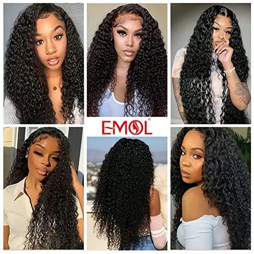 Kinky Curly Human Hair Bundles - 12, 14, 16 Inch Brazilian Weave Set - Natural Black