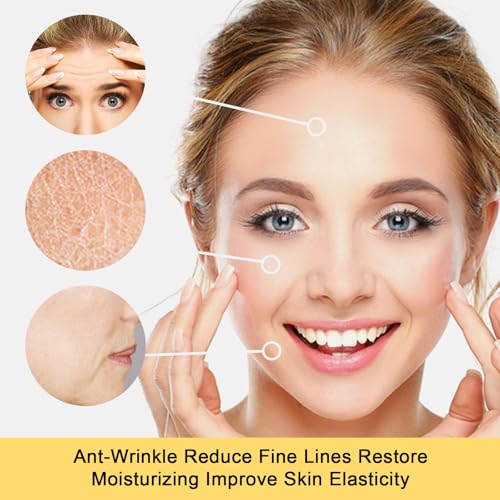 Adofect 15 Pack 24K Gold Collagen Facial Masks for Deep Hydration & Anti-Aging