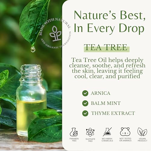 Tea Tree Body Wash 16 Fl Oz Pack of 2 - Deep Cleansing & Refreshing Skin Care