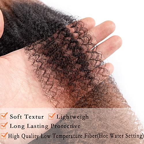 24 Inch Afro Twist Hair Extension Set - Pre-Fluffy Natural Curls for Black Women - 8 Packs, Variation of THIS listing