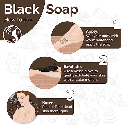 Fatima's Garden Argan Oil Black Soap - Exfoliating Cleanser, 1Kg