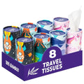 Car Tissue Holder Set of 8 - 3-Ply Bamboo Facial Tissues in Tubes, 320 Tissues