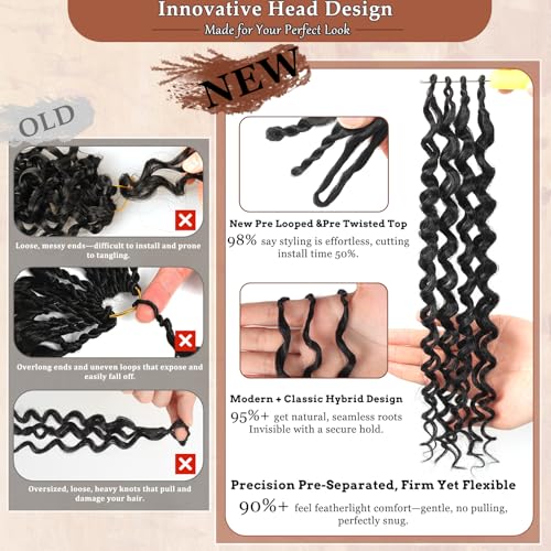 16 Inch Curly Crochet Hair - Pack of 8, 120 Strands for Black Women