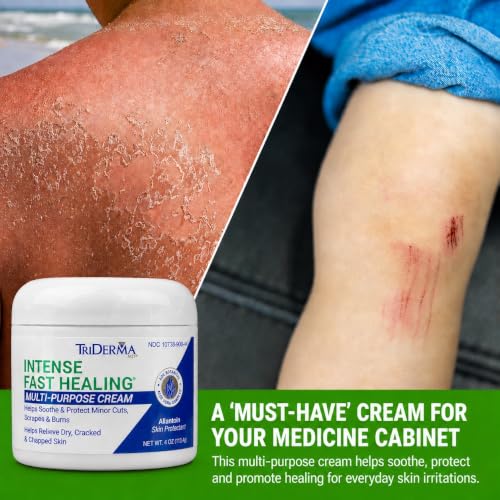 TriDerma Intense Fast Healing Cream 4 Ounce - Decreases Wound Healing Time