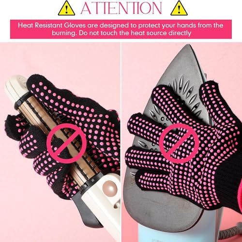 Pink Heat Resistant Gloves for Sublimation & Hair Styling - 15 Pairs