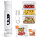 FEPPO Compact Vacuum Sealer with 3 Containers & 10 Bags - Powerful Food Preservation Kit