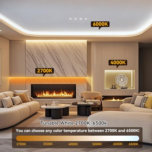 Pandery COB LED Strip Light 576CCT Dimmable 65ft Bluetooth & Music Control