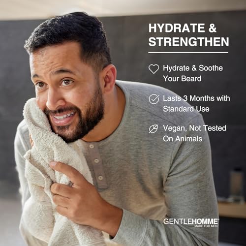 Beard Shampoo & Pouch Kit - Men¡¯s Beard Wash - Hydrate, Cleanse, Soften & Strengthen - For Itchy & Flaky Facial Hair - With Witch Hazel - All Skin & Beard Types - Vegan - Amber Leather Scent - 8oz