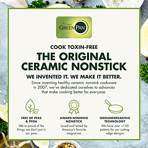 13-Inch Ceramic Nonstick Frying Pan with Helper Handle - GreenPan Chatham