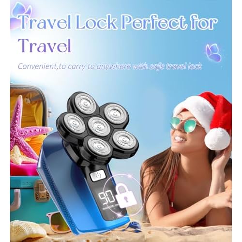 Electric Razors for Women, 5 in 1 Shaver for Womens Cordless, Painless Leg Pubic Hair Razor, Waterproof Wet Dry Women 6 Head Shavers, Remover for Legs Bikini Face Lips Hairs