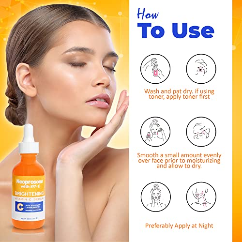 Brightening Face Serum with Alpha Arbutin & Vitamin C - Fade Dark Spots, 2 Fl oz