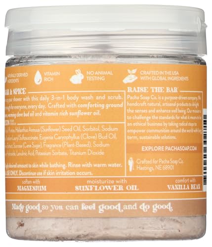Vanilla & Clove Whipped Soap & Scrub - 8 OZ - Pacha Soap Co - Pack of 1