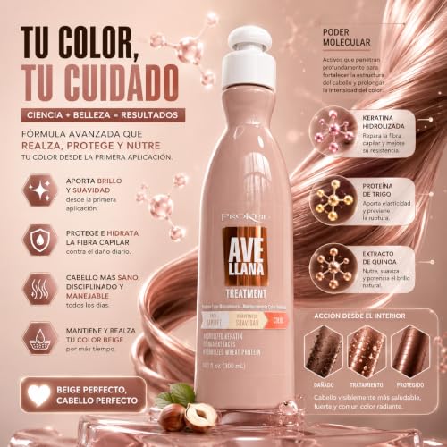 Prokpil Avellana Hair Color Maintenance Treatment 10.1 fl oz — Hazelnut Depositing Mask for Color-Treated Hair