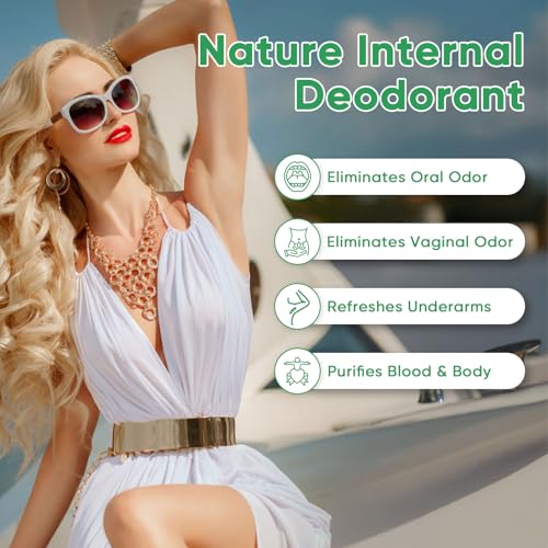 Internal Deodorizer Capsules - Breath Freshening, Gut & Skin Support, 60 Count