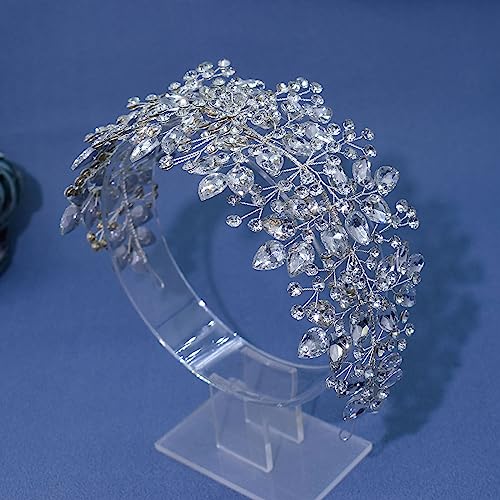 Bridal Headpiece Rhinestone Headband Wedding Tiara for Bride & Bridesmaid