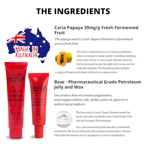 Treats from Home Pawpaw Lip & Dry Skin Balm Gift Pack - 15g & 25g Tubes, All Skin Types, All Gender, Made in Australia