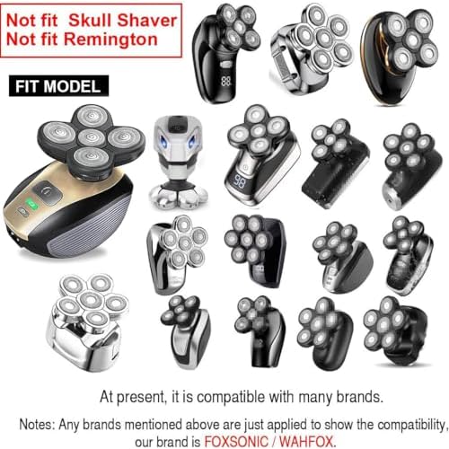 3 Pcs 5 Blades Universal Head Shaver replacement Heads for Head Shaver, Compatible mainstream shaver brands, head shaver replacement blades, Electric shaver replacement heads