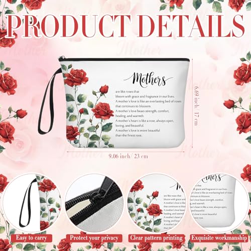 Kacctyen 10 Sets Mother's Day Makeup Bag & Compact Mirror Gift Set for Women & Mom