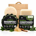 Viori Strengthening Shampoo & Conditioner Set with Bamboo Holder - Hidden Waterfall