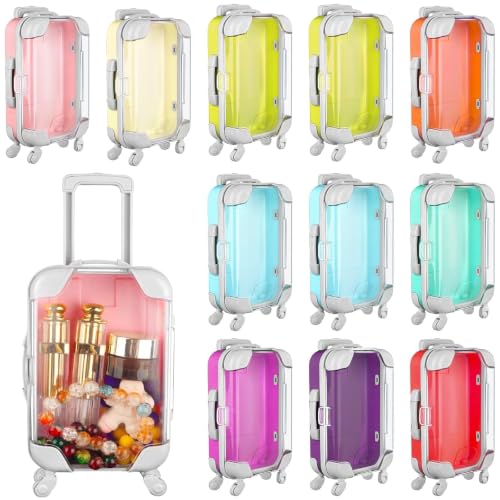 12 Pack Mini Suitcase Candy & Storage Containers - 9 Colors