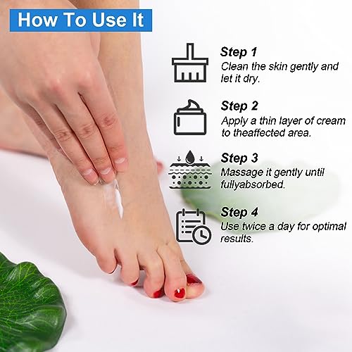 White Urea Foot Cream 2 Pack - Deep Moisturizer for Cracked Heel & Skin Repair