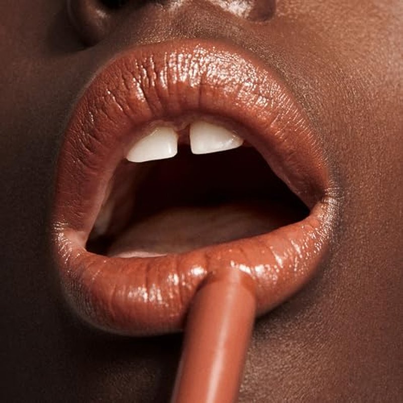 3INA The Color Lip Glow - Highly Pigmented Lipstick for Women with Shea Butter - Lip Gloss and Lip Balm Effect - 114 Rich Terracotta Brown - 0.05 oz