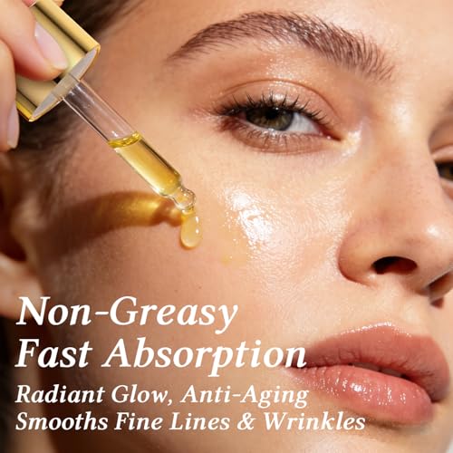 Rosehip Oil, Lavender Oil for Face, Facial Oils Blend Anti Aging with Frankincense & Pomegranate | Organic 100% Natural & Cold Pressed for Women Moisturizing, Brightening & Youthful Glow, 2 fl oz
