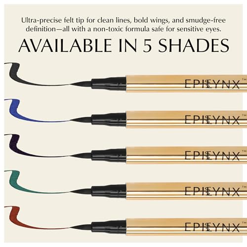 Epilynx Waterproof Liquid Eyeliner - Dark Purple, All Day Smudge-Proof & Precise 2mL