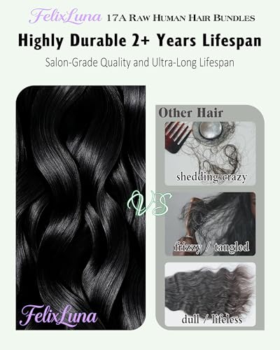 24 Inch Body Wave Human Hair Bundles - 17A Premium Indian Remy Natural Hair