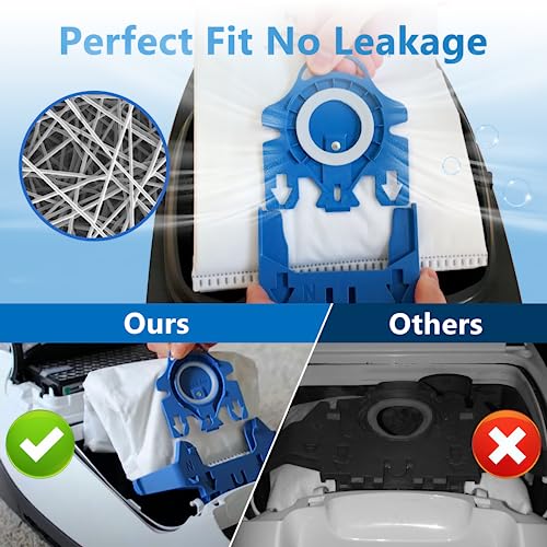 Blue & White 20 Pack 3D Airclean Dust Bags for Miele GN Vacuum Cleaners