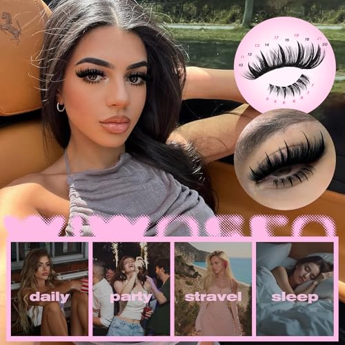 wiwoseo Spiky Lash Clusters with Bottom Lashes Clusters Kit Volume Lash Spikes Cluster Eyelash Extensions Kit Mink Eyelash Clusters Spiky Cluster Lashes Clusters with Bond and Seal(Bottom+Spikes+100D)