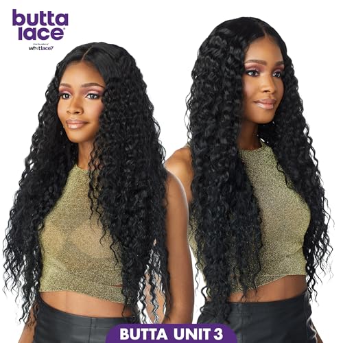 Sensationnel Butta LaceWig Unit 3 1B OFFBLACK HD Lace Frontal Synthetic Wig For Natural Hairline