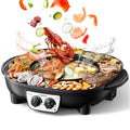 2-in-1 Electric Hot Pot and Grill - Korean BBQ & Shabu Shabu Cooker