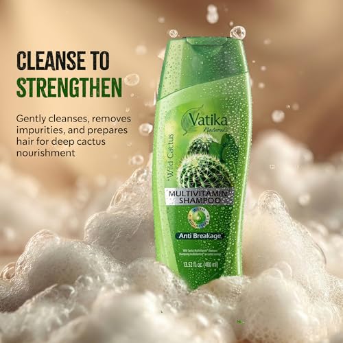 Vatika Naturals Cactus Shampoo & Conditioner Set for Damaged Hair 400ml