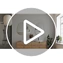 Perfnique 40x26 Inch Irregular Gold Wall Mirror for Bathroom & Living Room